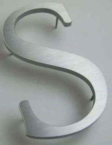 White Polished Aluminium Letter, For Advertisement Form Round Color White Finish Polished Packaging Type Box Quality Quality - Image 1