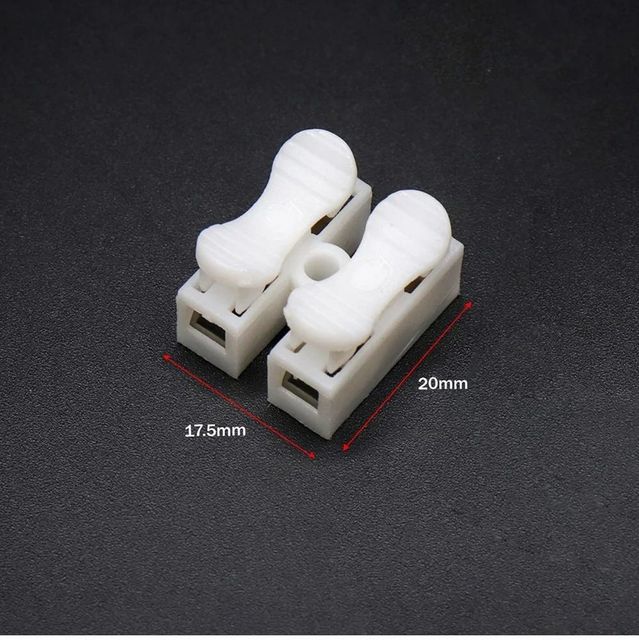2 Pins Electrical Cable Connectors -100pc Material Brass Usage/Application Audio & Video Connector Type Power - Image 1