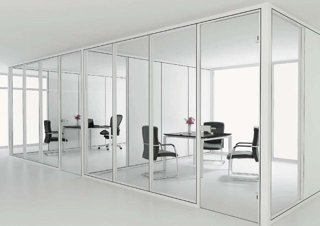 Office Glass Partition Pattern Plain Position Indoor Finishing Swing Color Transparent Shape Rectangular Glass Thickness 10 - Image 1