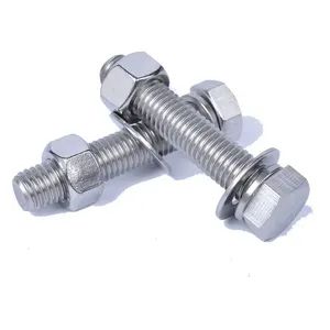 Premium Hexagon Screw Bolts with Durable Spring Washers for Heavy-Duty Use - Image 3