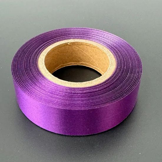 Factory Stocked Polyester Single/Double Faced Smooth Violet Purple Satin Ribbon - Image 6
