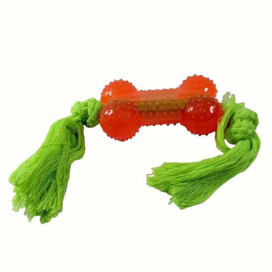 Reinforced Bone Shape Pet Dog Toys with Colorful Rope for Tug Training - Image 4