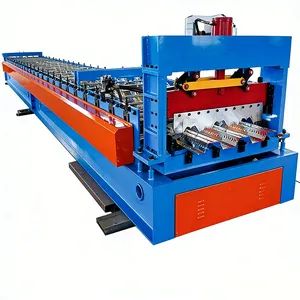 Galvanized Floor Tile Sheet Floor Deck Metal Decking Roll Forming Making Machine - Image 1