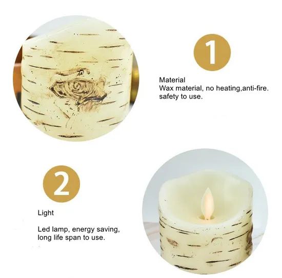 Home Decoration Rechargeable Flameless LED Candle with Remote - Image 6