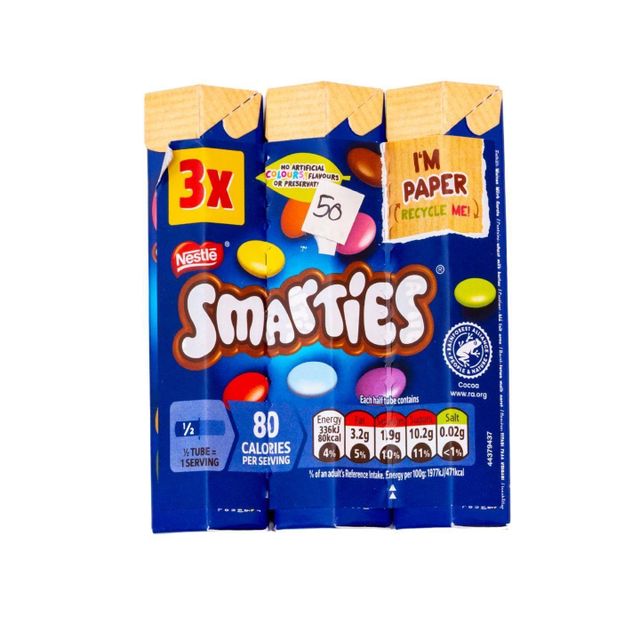 Chocolate Smarties Candy Pieces Colorful Sugar Coated Sweet Snack Bite Size Fun Treat For Kids Lunch Box - Image 4