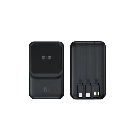 Hot Selling Magnetic Wireless Power Bank Fast Charging Built in Cable Mini - Image 4