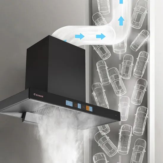 Wall-Mounted Styled Range Hood T Shape Range Hood Origin China Noise 61-70dB Venting Ducted Trademark Citin Panel Glass - Image 6