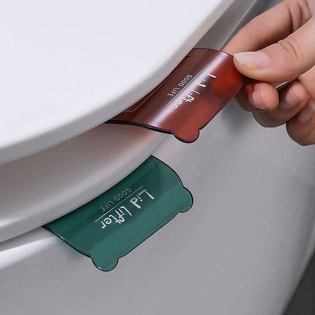 Plastic Toilet Seat Lifter Color White Shape Square Material Plastic Installation Method Self-adhesive 3m Tape Comfort Level More Comfortable Riding - Image 3