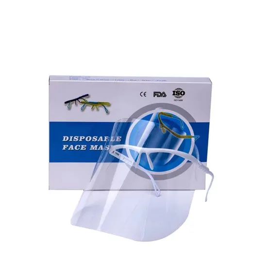 Disposable Face Shield with Adjustable Frame 1 Frame+10 Shields - Image 1
