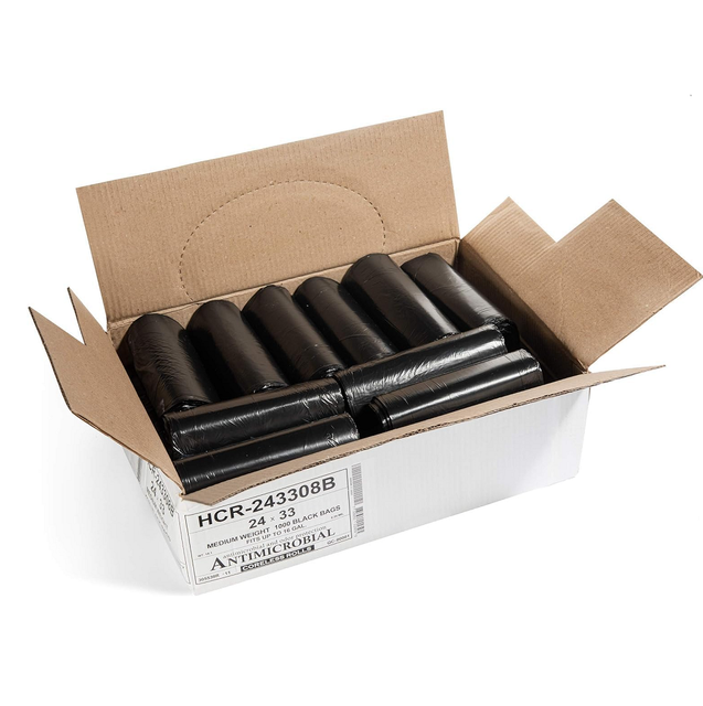 Aluf Plastics High Density Can Liners Tear-Resistant Disposable Trash Bags - Image 3