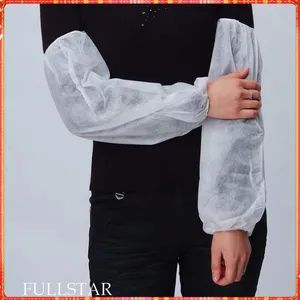 Disposable Waterproof Plastic Sleeve Covers Blue Arm Covers Group Unisex Model NO. F504 HS Code 3926209000 Style Elastic - Image 5