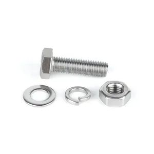 Premium Hexagon Screw Bolts with Durable Spring Washers for Heavy-Duty Use - Image 2