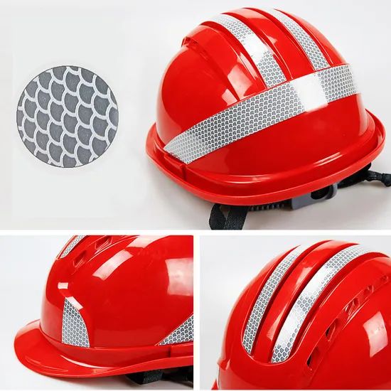 High Quality Safety Equipment Construction ABS on-Site Reflective Strip Safety Vented Helmet - Image 6