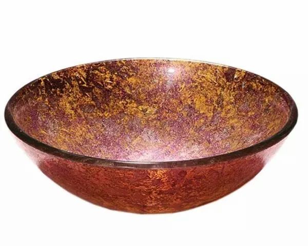 Red Round Glass Bowl Classic, for Home Color Red Shape Round Material Glass Size all colours Type wash Basin type Usage/Application - Image 1