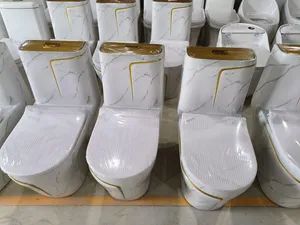 Multi Colors Different Shape Decorative Bathroom Ceramic One Piece Color Toilet - Image 4