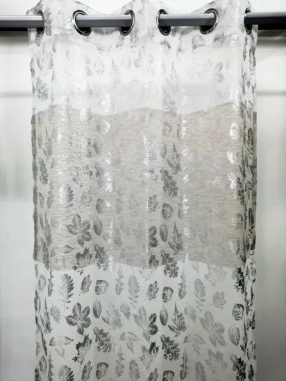Home Textile Foil Style Linen Looks Curtain - Image 1