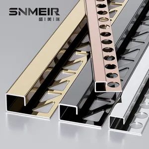Modern Metal Tile Trim Tile Accessories Tile Edge Trim OEM Support Color Silver Trademark Senmry Certificate ISO9001 Origin China - Image 1
