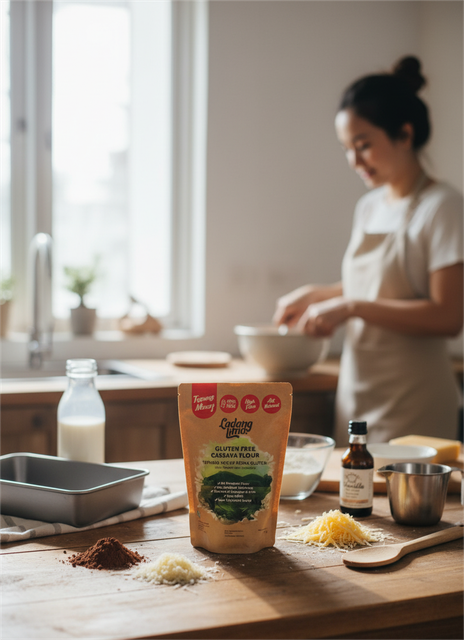 All Purpose Gluten free Cassava Flour Flavor Neutral Origin Indonesia Brand Name Ladang Lima Place of Origin Indonesia Gluten Content Gluten-free - Image 3