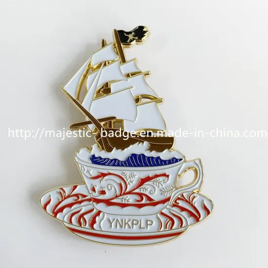 Customized Soft Enamel Sailboat Pin - Image 1