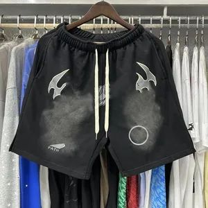 Designer Mens Shorts Letter Graphic Print High Street Vintage Hip Hop Shorts Summer Womens Loose Casual Washed Shorts - Image 4