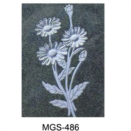 Granite Flower Sandblasting for Custom Color Blue Model NO. 485 Style as Request HS Code 68029311 Surface Polished Size as Per - Image 2