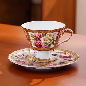 Charming England Tableware Tea Time Ceramic Cup and Saucer Gift Set - Image 5