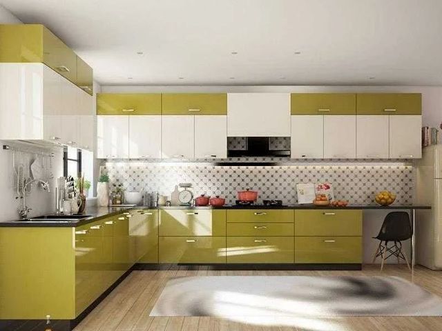 Modern L Shaped Aluminium Modular Kitchen Appearance Modern Material Aluminium Finish Type Polished Door Finishing - Image 3