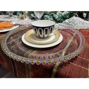 Multi Size Option Transparent Color PP Material Plastic Disposable Contemporary Charger Plate - Image 5