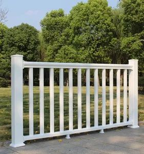Stair and Pool White Color and Black Color PVC Railing Color White Hole Shape No Material Plastic Model NO. LJ 1660 Trademark - Image 5