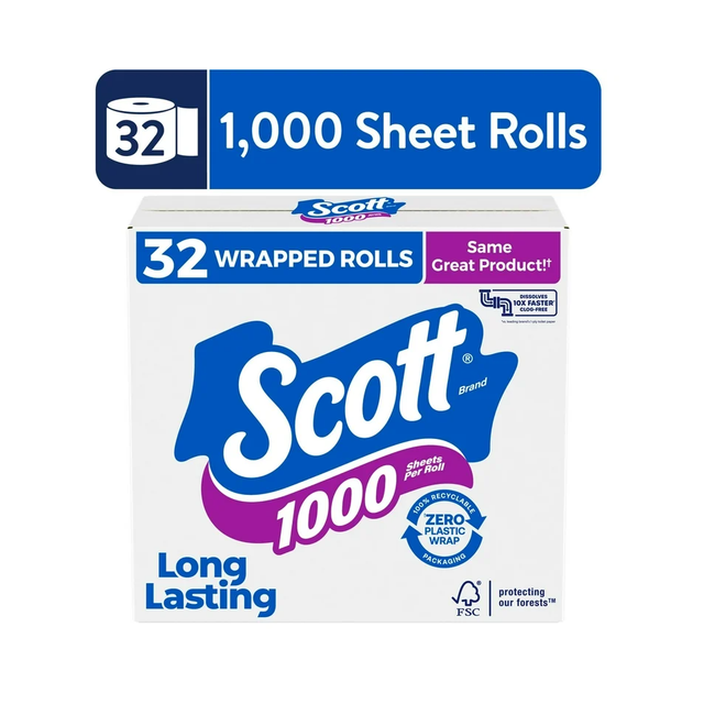 Best Price Supplier Scott 1100 Unscented Bath Tissue, 1-ply (36 Rolls) Cheap Price - Image 4