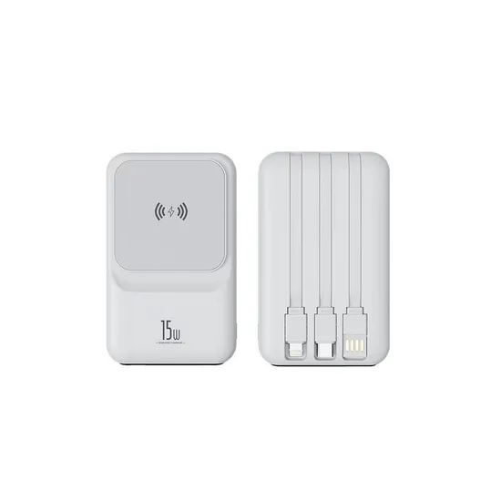 Hot Selling Magnetic Wireless Power Bank Fast Charging Built in Cable Mini - Image 5
