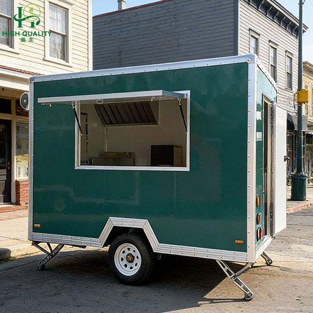 Professional Mobile Kitchen Trailer With Hot Dog Taco Truck Coffee Shop Setup For Fast Food And Beverage Service - Image 3