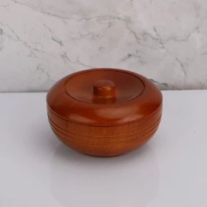 Private Label Straight Razor Shaving Kits Wooden Shaving Soap Bowl - Image 1