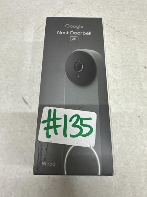 Google Nest Doorbell Smart 2K GA09968-US Wired 3rd Generation with Gemini Hazel - Image 1