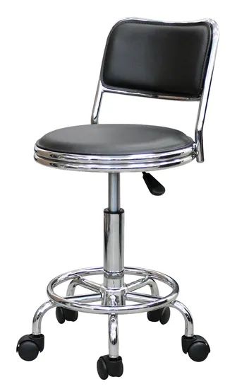 High Stool Brake Wheel Backrest Chair Bar Cashier High Stool Work Pulley Swivel Chair Lab Stool Lift High Chair - Image 2