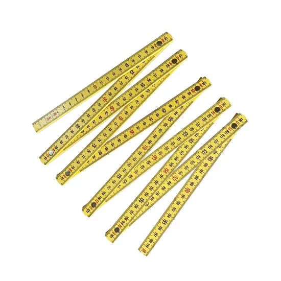 1m/2meter Yellow Color ABS Plastic Folding Ruler Accuracy 1mm Range 0-200cm Model NO. WF06 HS Code 90178000 Precision - Image 3