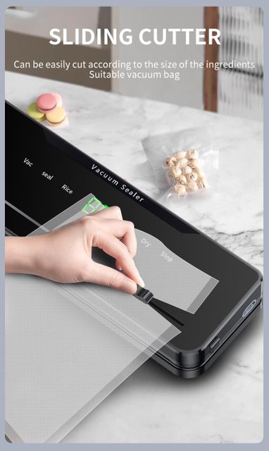 Automatic Touch Screen Vacuum Food Sealer High Quality for Household Use with Vacuum Roll Bag Storage Compartment and Bag Cutter - Image 3