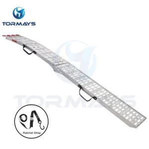 Aluminum Loading Ramp for Loading Motorcycles with Easy Rubber Handle - Image 1