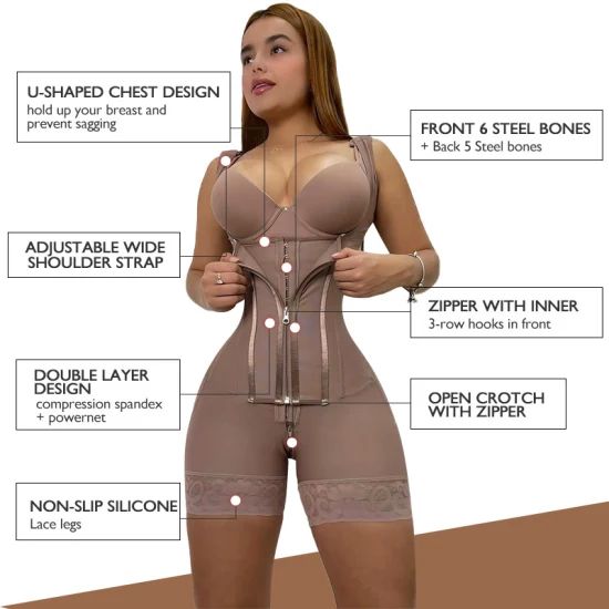 Intiflower Women Butt Lift Shaper High Compression Colombias Full Body Shapers - Image 4