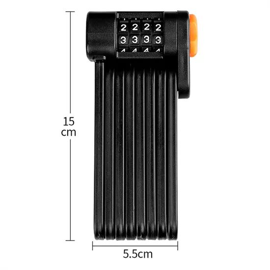 Yh1824 Steel Combination Folding Bike Chain Lock Cylinders Joint Lock - Image 2