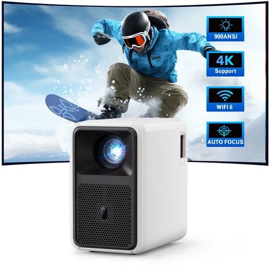 Cre Cr36 4K Mini Android 9 1080P Home Theater Projector - Image 1