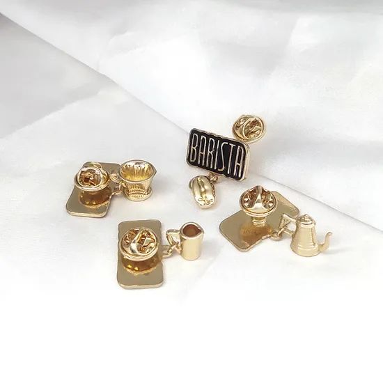 Amazon Online Shopping Brooch Coffee Lover Gift Pin Age All Color Gold Gender All Plating Gold Origin China Style Elegant - Image 5