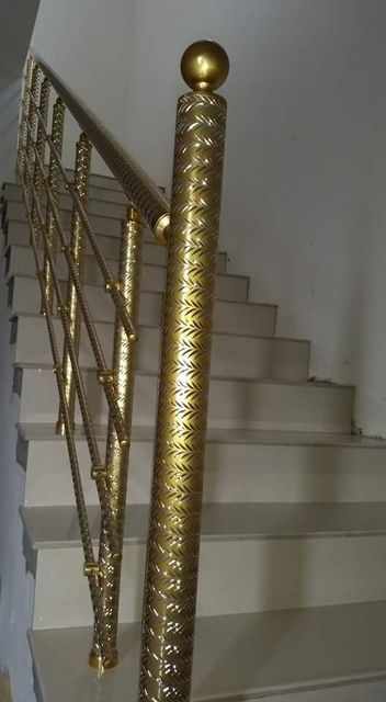 SS Gold PVD Railing System Position Stairs Wheel Width 35 Mm Wheel U Groove Yes Fitting Finish Pvd Wheel Diameter 120 - Image 7
