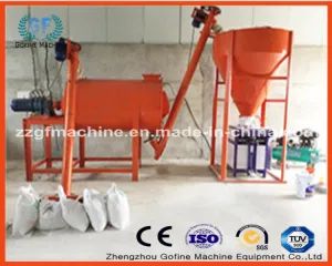 Automatic Dry Mortar Batching Mixing Production Line Power 4-8kw Volume 450L Weight 500kg Origin China Capacity 1-2t/H Layout Vertical - Image 1