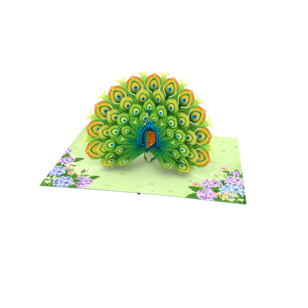 Handmade Paper Pop-up Cards Peacock 3D Cards Greeting cards - Image 4