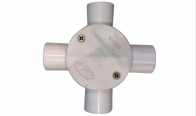 PVC Conduit Fitting, Size: 20 mm Size 20 mm Weight 50gm Material PVC Head Shape Round Usage/Application Electrical - Image 2