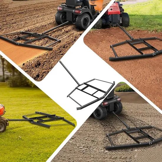 74 Inch Heavy-Duty Steel Drag Rake Suitable for Tractors Flat Rake Grader - Image 3