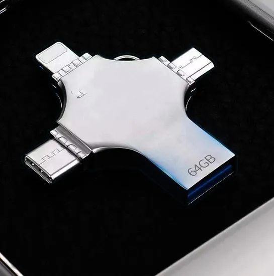 Hot-Sale 4 in 1 Multi-Function OTG USB Flash Drive 2.0 3.0 for Type-C for Lightning Micro USB/Computer with Customized Logo USB Memory - Image 4