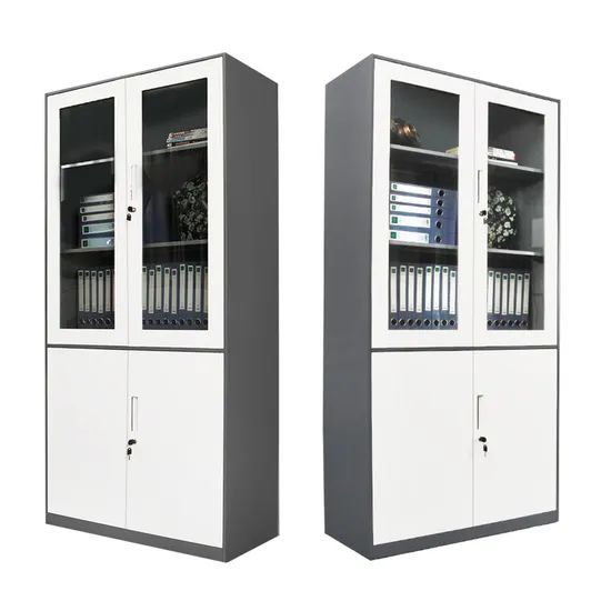 Factory Direct Multi-Function File Cupboard Office Bookcase with Glass Doors - Image 1