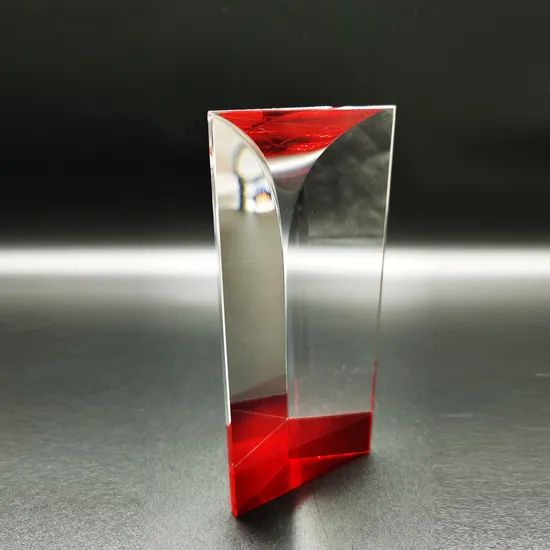 Orange Crystal Corner Trophy Awards Type Trophy Trademark OTE Origin Yangzhou HS Code 70189000 Technique Polished Transparency Transparent - Image 2